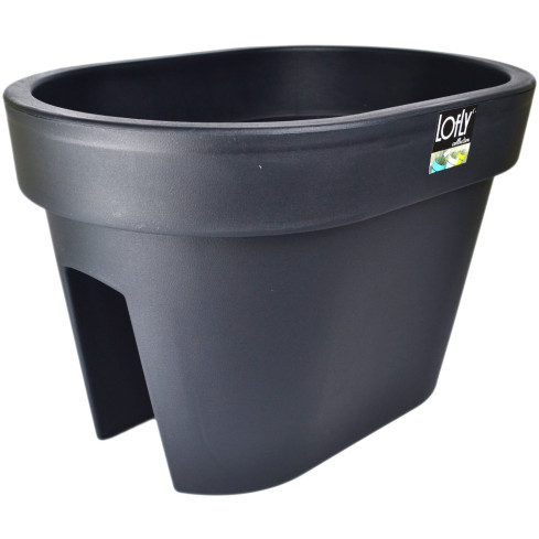 DLOFR400-S433 Balcony Planter for Railing, Anthracite, Lofly Railing