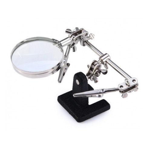 BB81 Sada lupy pro třetí ruku + držák pájky