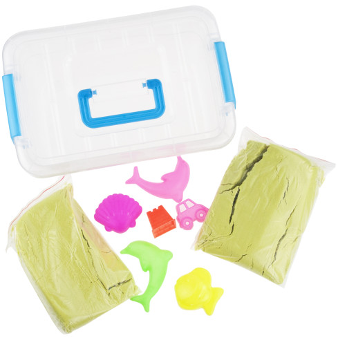 2352 SADA KINETICKÉHO PÍSKU 2 KG V KRABICI + FORMIČKY NA PÍSEKCOLINE