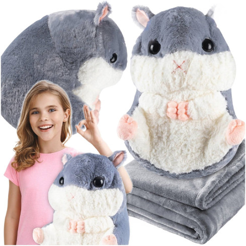 B48X KŘEČEK DEKA POLŠTÁŘ 2V1 PLYŠOVÝ MASKOT VELKÝ PRO DĚTI CESTOVNÍ PLYŠOVÝ