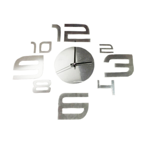 MM83 SAMOLEPICÍ ČÍSLA HODIN STŘÍBRNÉ ZRCADLO