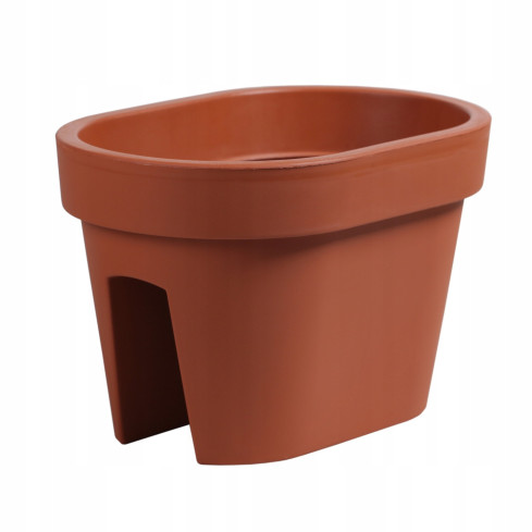 DLOFR400-R624 TERAKOTOVÝ BALKONOVÝ KVĚTINÁČ NA ZÁBRADLÍ LOFLY