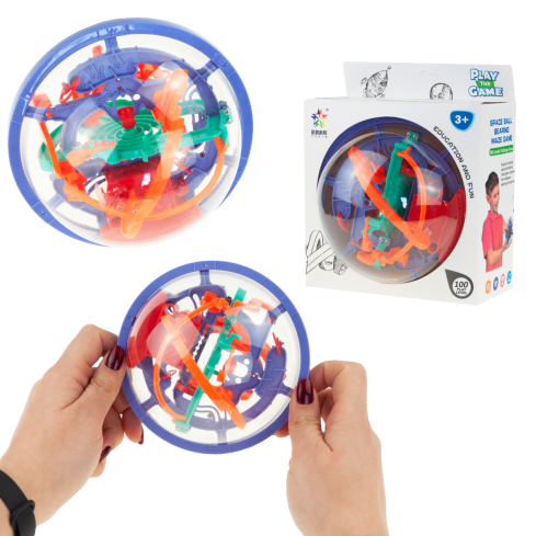 TG64355 GROSSE KUGEL LABYRINTH 3D VERFLOCHTENE PUZZLE ARCADE-SPIEL 14CM