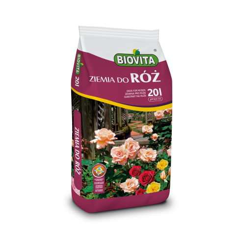 Zemina pro růže, médium pro přesazování květin, specializované, s perlitem, Biovita 20l