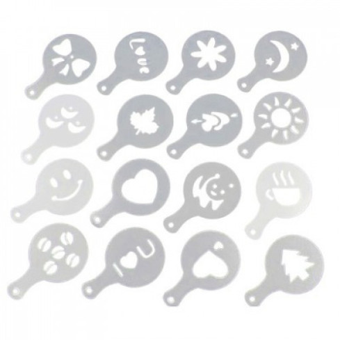 KK26 Šablony na zdobení kávy 16sz capp