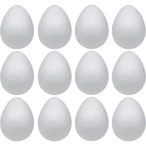 TG40894 EIER STYROPIAN EGGS 12 BLATT 4CM Ostereier für Decoupage STROIKA