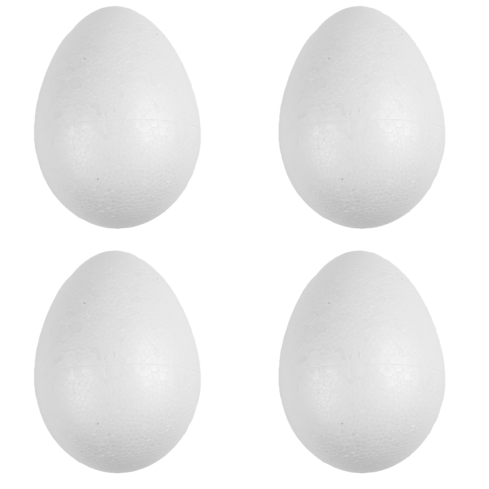 TG40898-1 POLYSTYROL EIER EIER 4 STK. 8 CM Ostern für Decoupage STROIKA