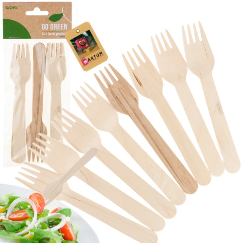 ARP7898 KPL 8PCS. GABELN HOLZBESTECK 16CM