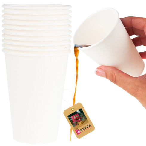 ARP0844 SATZ VON 10PCS. PAPPBECHER 200ML FÜR PICKNICK GRILLPARTY