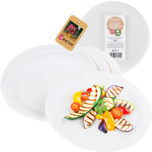 ARP3907 SATZ VON 10PCS. TELLER PAPPTELLER 18CM