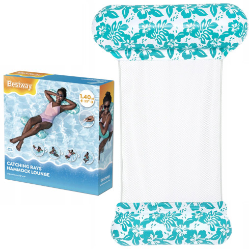43839 Schwimmende Hängematte, aufblasbare Hängematte, 2 Luftkammern, Bestway, 1.4 X 0.87 M TO 100KG