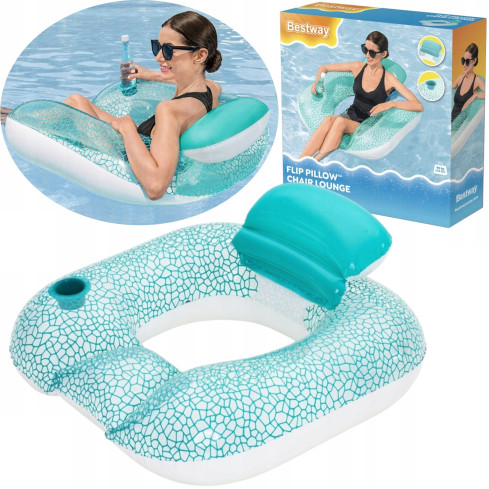 43097 Bestway Inflatable Beach Chair and Swimming Mat with Backrest and Handle