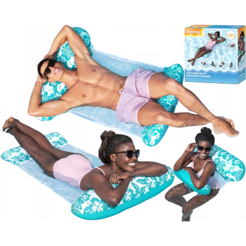 43839 Inflatable swimming hammock, 2 air chambers, Bestway, 1.4 x 0.87 m, weight capacity up to 100 kg