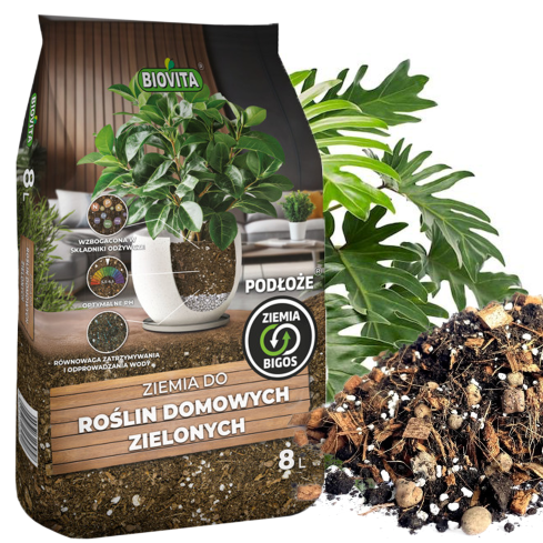 BIO26 Bigos Soil 8L – Light Potting Mix for Indoor Green Houseplants