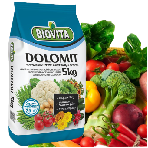 Dolomite, calcium-magnesium fertilizer, calcium and magnesium for lawns, Biovita, 5 kg