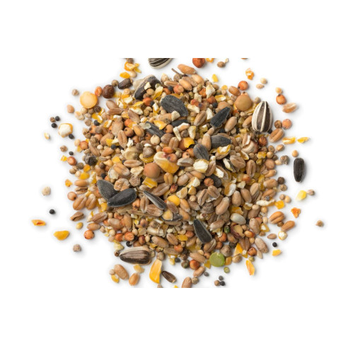 Winterfutter für Wildvögel, Samen-Korn-Mischung, Futtermischung, Eimer 730g