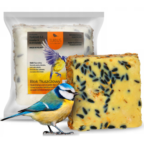 Turdus 300g Winter Fat Block with Seeds for Wild Birds