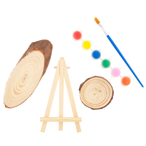 C153902 HOLZSCHEIBE + FARBEN MINI STAFFELEI BAUSATZ