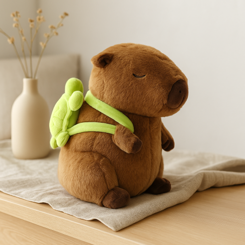 TG81321 KAPYBARA S BATOHEM PLYŠOVÝ MASKOT DÁREK MICKEY KAPI