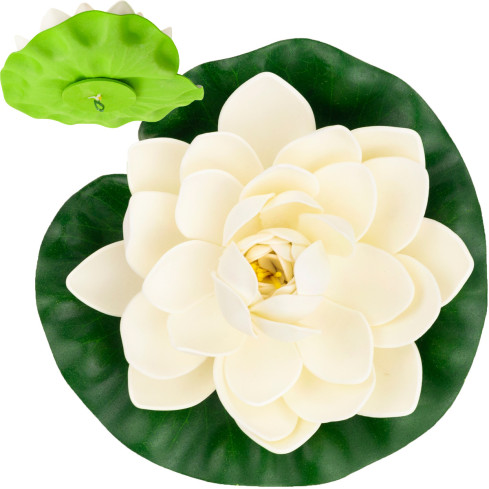 CV07908-1 SEEROSE KÜNSTLICHE LOTOSBLUME SCHWIMMEND TEICH SCHWIMMENDE ATTRAPPE