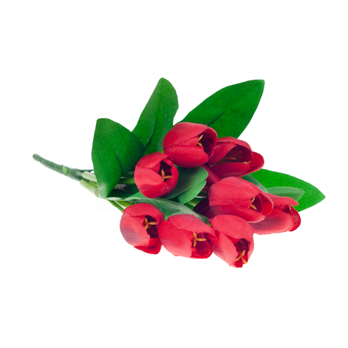 CV10616-8 KÜNSTLICHE BLUMEN TULPEN 37cm 9St. rot