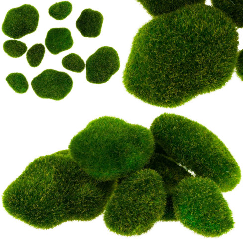 CV11073 MECHOVÉ KAMENY DEKORATIVNÍ 10 KS.