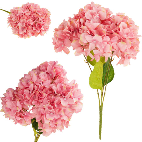 CV15124-3 HORTENSIENSTRAUSS 5 BLUMEN ROSA 50CM