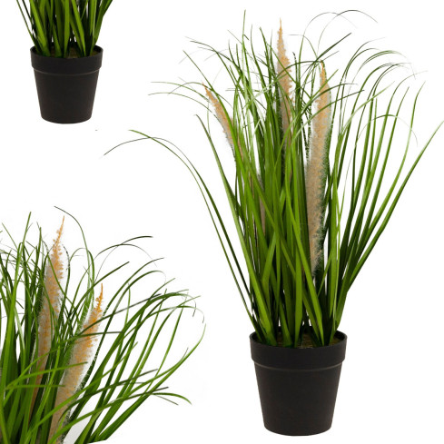 CV15459 Pampas grass in a pot—artificial decorative plant