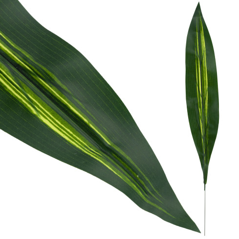 CV15772 Dracaena, green dracaena leaf with picotee edges, artificial flowers, 60 cm, sword-shaped for floral arrangements