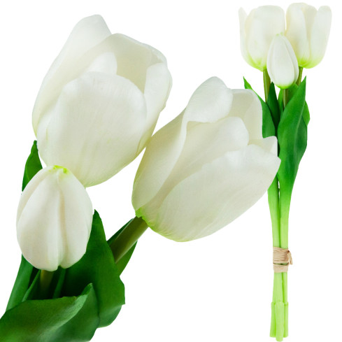 CV17690-2 LUX WEISS SILIKON GEKUPPELT TULIPS LIKE LIVE ones 3pcs