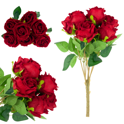 CV17907-9 STRAUSS VELOUR ROTE ROSEN ROSEN ALS LEBEN SCHÖN IN STRAUSS ECHT