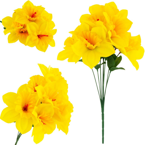 CV22107 Narzissenstrauß 8 Stück künstliche Blumen Narzissen