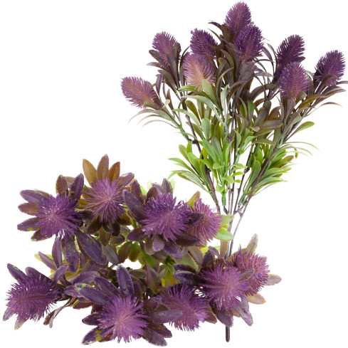 CV22198-4 OSET Künstliche Blumen Ergänzende Zweig Bouquet Distelblatt Friedhof Ornament