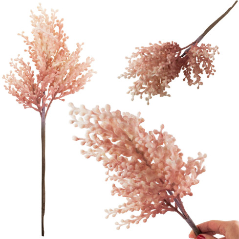 CV23906-2 GRAS ZWEIG DEKORATIVE ROSA KÜNSTLICHE DEKORATIVE FELD AUF FEDER FÜR VASE