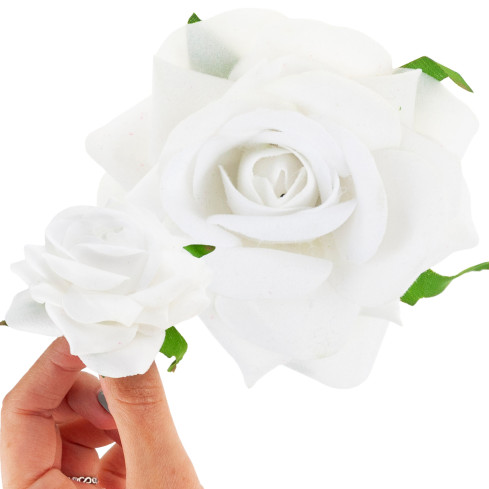 CV23968-1 ROSE PRODUKT SAMT BLUME KOPF REALISTISCH FÜR FLOWERBOXES SCHILF