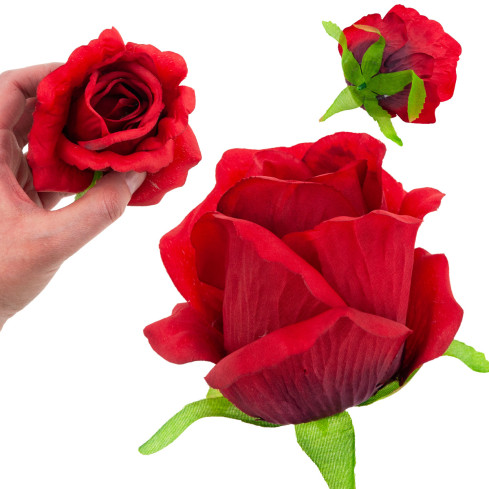 CV31206-22 ROSE PRODUKT ROSEN BLUME KOPF KÜNSTLICHE BLUMEN WIE LIVE-ROT