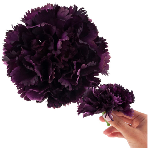 CV31484-22 Nelke Produkt Kopf künstliche Blumen wie Live für Kopfbedeckungen lila