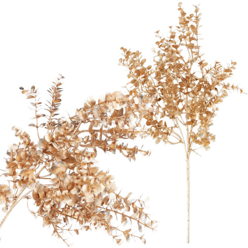 CV37058-2 decorative gold branch, dense, elegant, glamorous, holiday leaves