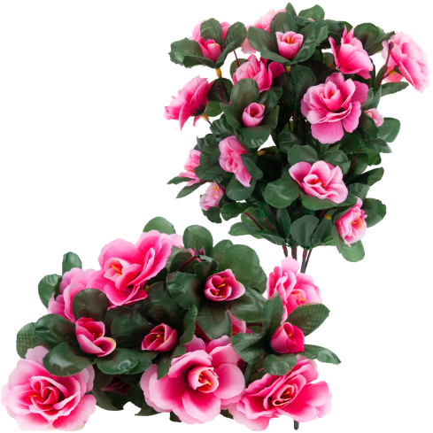 Bouquet of artificial azaleas, azaleas in a bouquet, artificial flowers, 7 stems