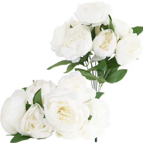 CV38309-1 Artificial Peony Bouquet (7 white peonies) – Spring