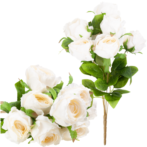 Bouquet of artificial roses, roses in a bouquet, realistic, 45 cm