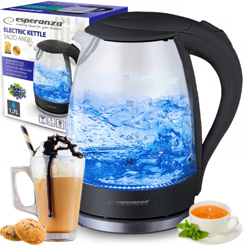 EKK011K 1.8-liter LED-lit glass electric kettle with temperature control, 2200 W