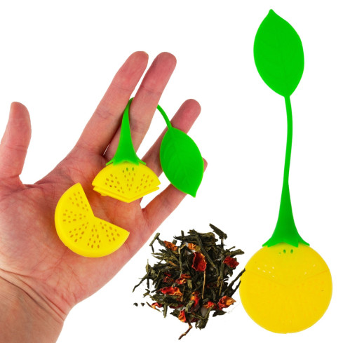 DD16 VAŘIČ BYLINKOVÉHO ČAJE CITRONOVÉ SILIKONOVÉ SÍTKO