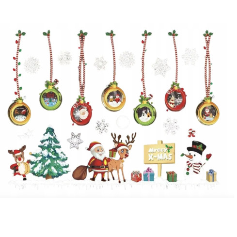 TG69421 Large window decals, window decorations, Christmas decorations
