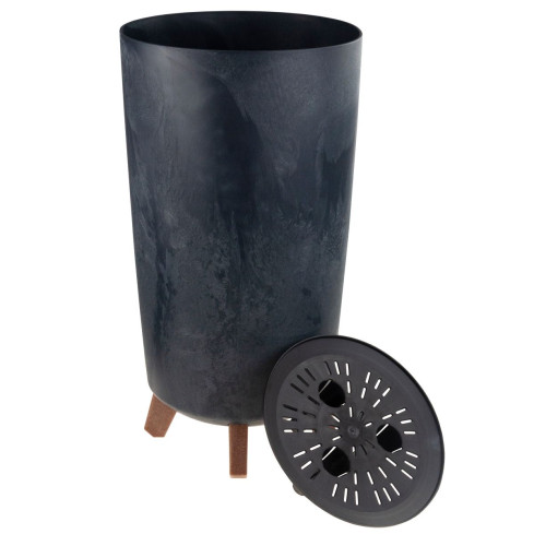 DGTL200E-S433 Gracia Slim Concrete-Effect Flower Pot with Concrete-Effect Legs