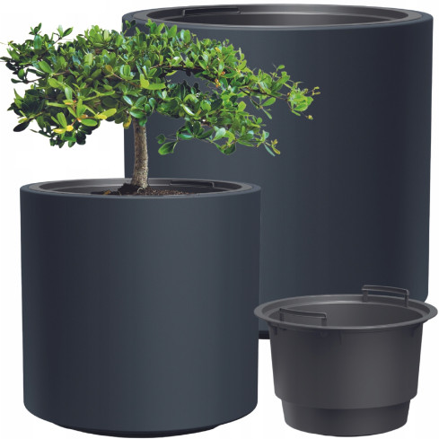 DBHER300-S433 HEOS BLUMENTOPF ANTHRAZIT BLUMENGEHÄUSE