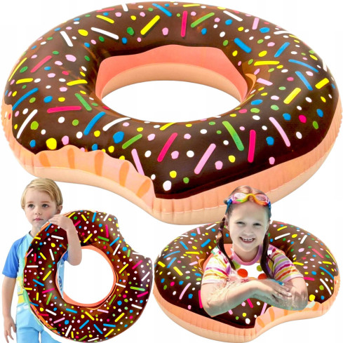 TG48122B Brown Inflatable Donut Beach Ring