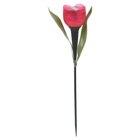 TG81538 Solar Garden Lamp, Red Tulip Flower, 29 cm