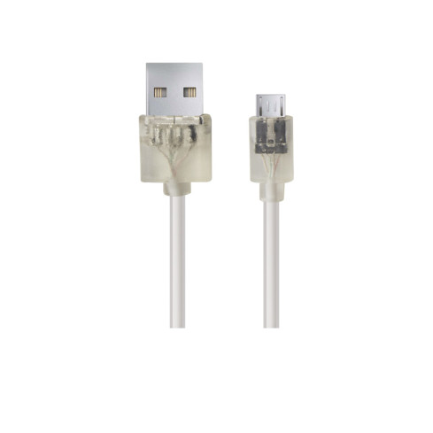 EB184W ESPERANZA KABEL MICRO USB 2.0 AB M / M 1.0M WEISS TRANSPARENT