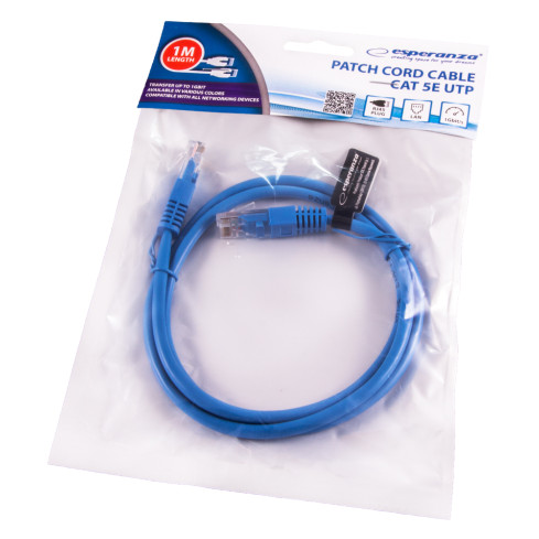 EB273B UTP-KABEL CAT 5E PATCHCORD 1M BLAU